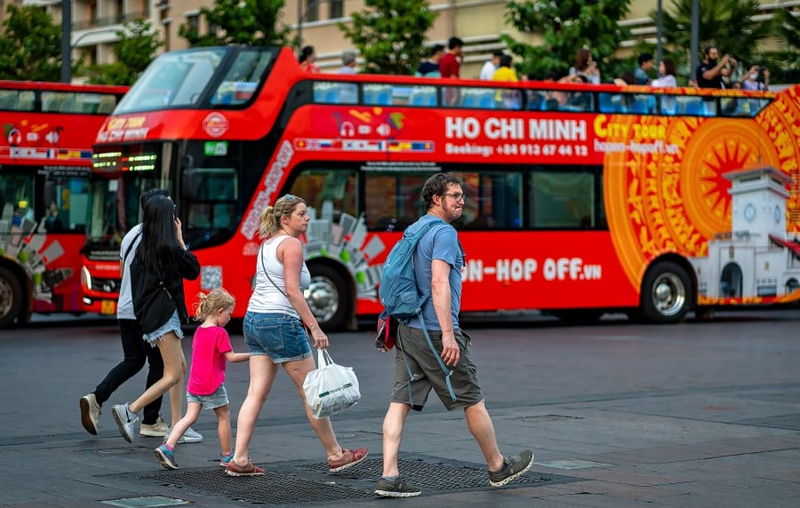 tourist visiting Ho chi minh city