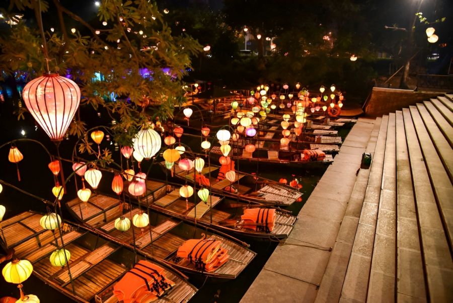 Boat Pier And Lantern Area