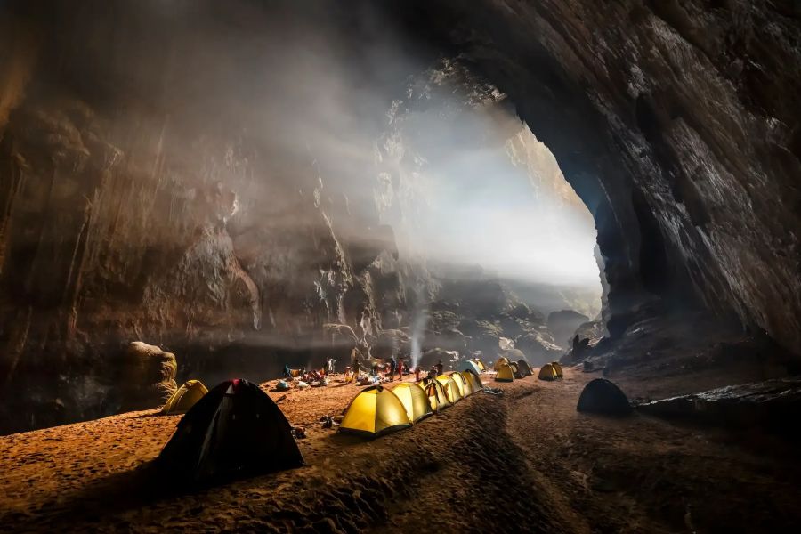 Camping Deep Inside The Cave