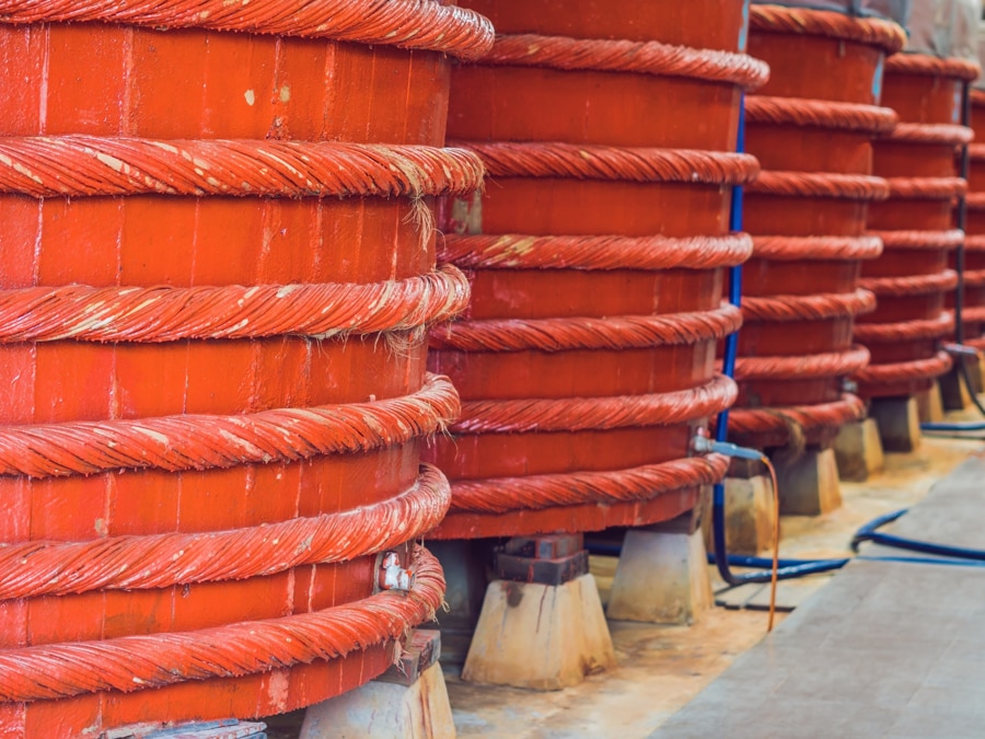 Cedar Fermentation Barrel Area