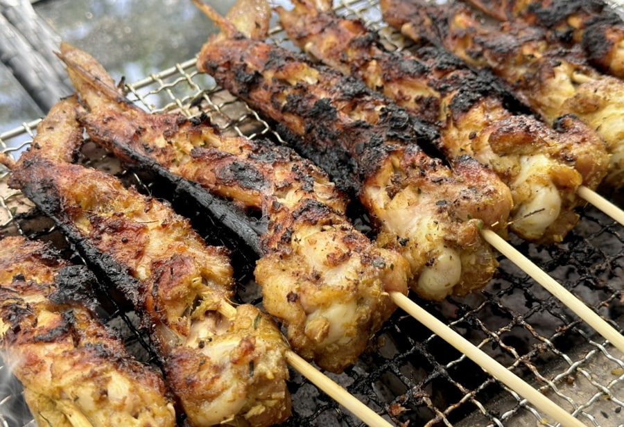 Grilled Chicken Skewers - Yakitori Style Street Snack