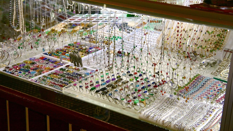 Jewelry And Souvenirs Section In Central Market Phnom Penh