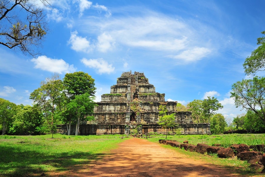 Koh Ker is an isolated archaeological site in Northern Cambodian