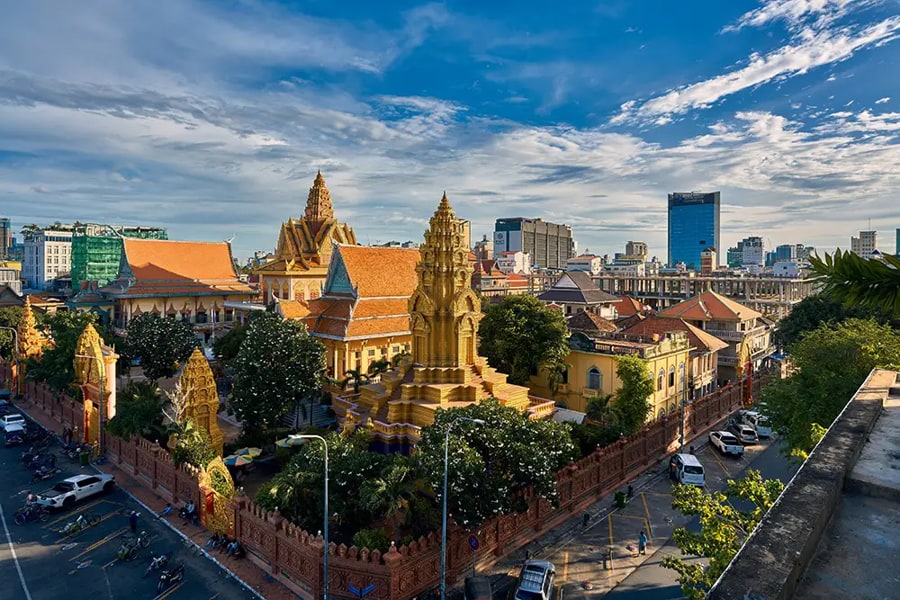 Phnom Penh city of Cambodia