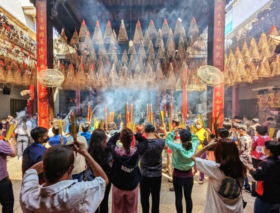 Pray For Luck And Safe Journeys in thien hau pagoda