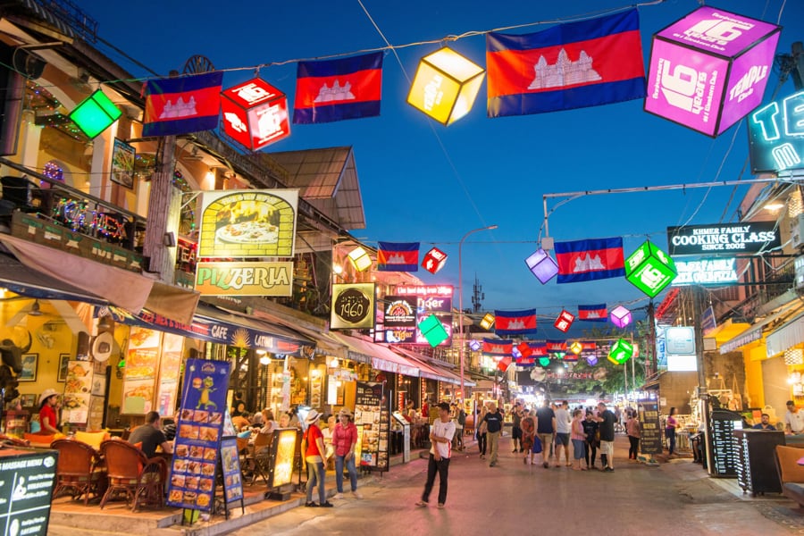 Pub Street in Siem Reap nightlife