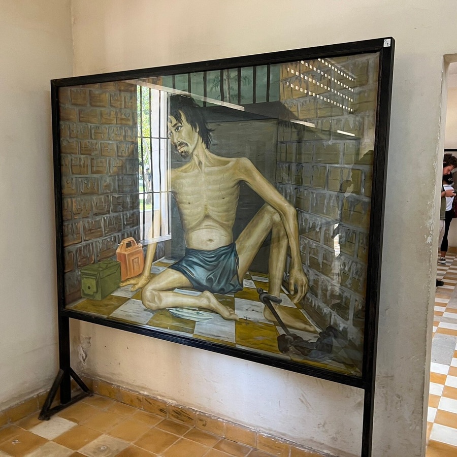 The Painting Gallery in Tuol Sleng Genocide Museum