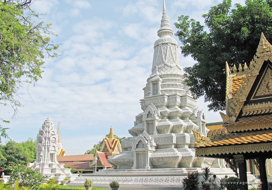 The Silver Pagoda, situated on the southern side of the Royal Palace