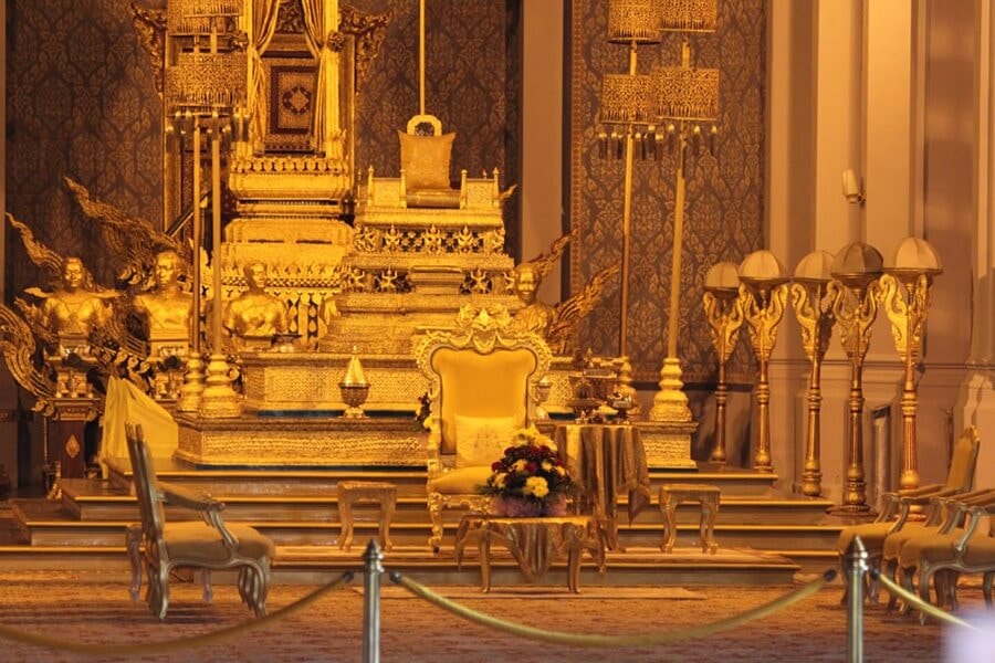 The Throne Hall is among the most magnificent halls at the Royal Palace