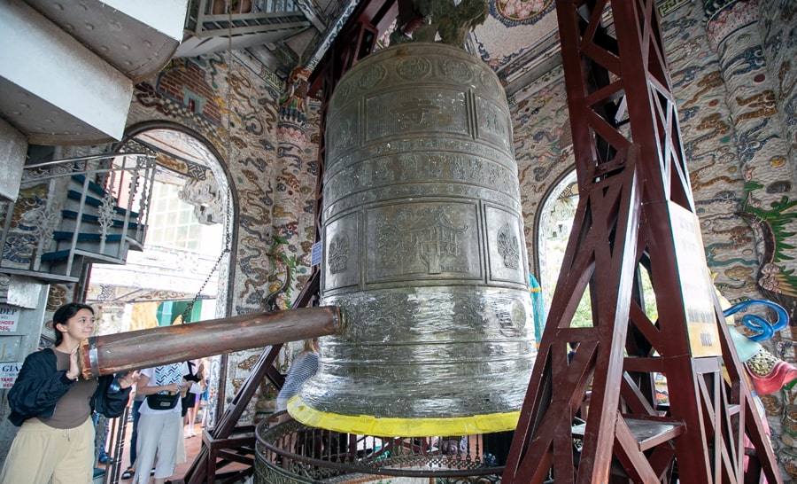 bell tower of Linh Phuoc Pagoda