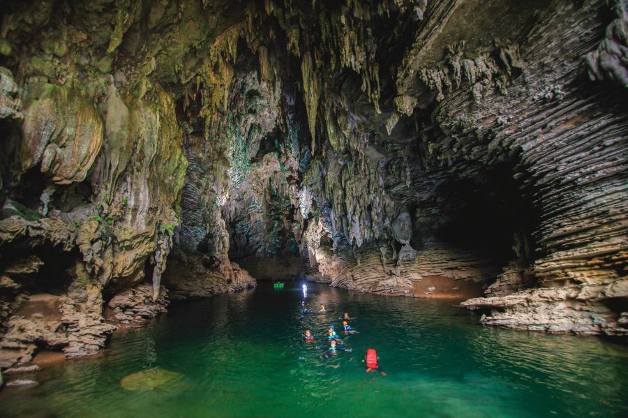 Swim Through Dark And Mysterious Caves