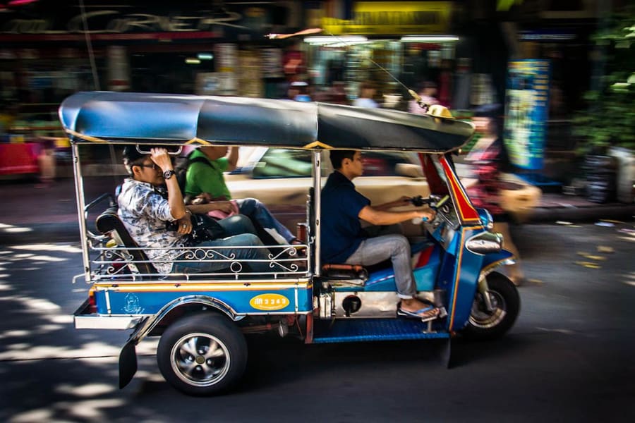 travel by tuktuk in cambodia