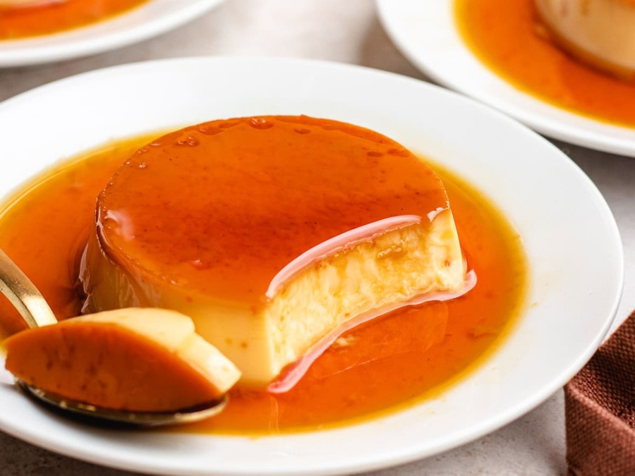 Crème caramel, also called Bánh Flan or Caramen
