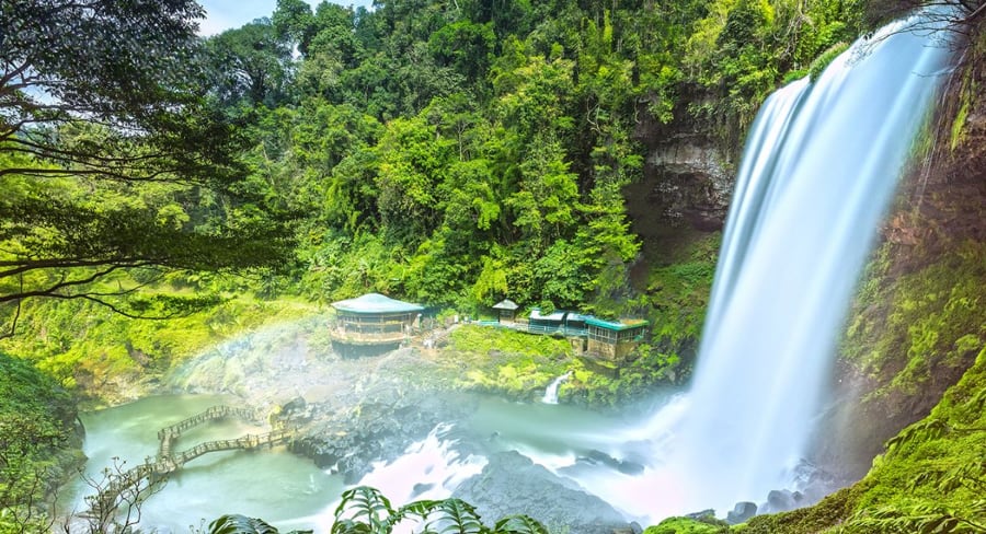 Dambri Waterfall is one of the most famous natural attractions in Vietnam