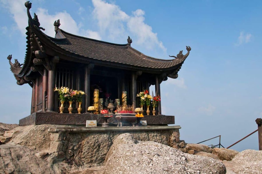 Dong Pagoda on the top of Yen Tu Mountain