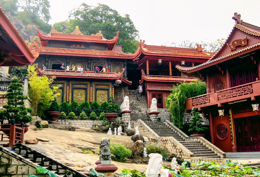 Hang Pagoda is built inside natural rock formations