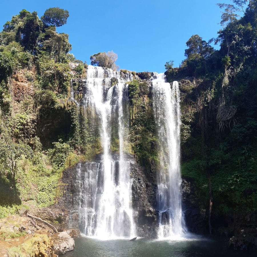 Tad Yuang Waterfall is one of the most famous waterfalls in southern Laos