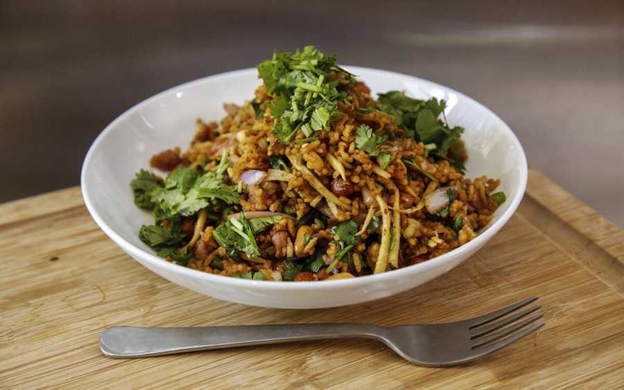 Naem Khao Tod is a unique crispy rice salad hailing from central Laos