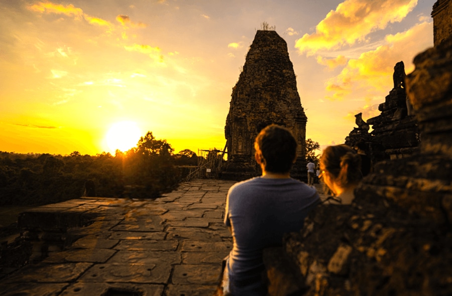 Watch The Sunset Over The Cambodian Countryside