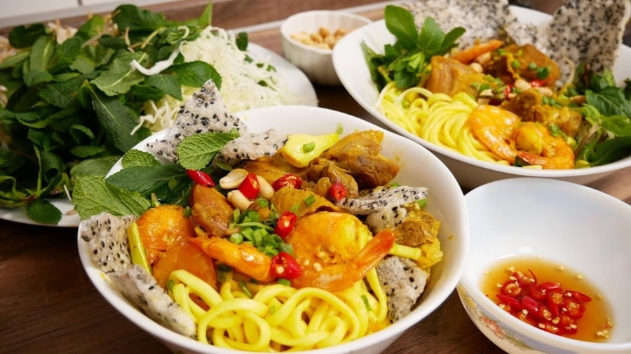 Enjoying Mi Quang In Vietnam
