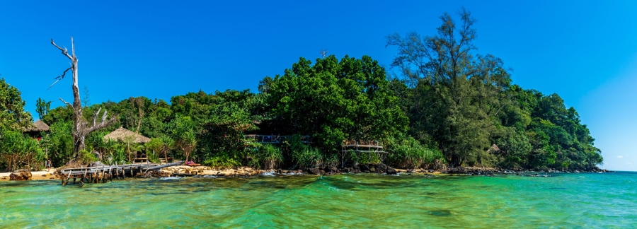 Koh Ta Kiev is a peaceful tropical island