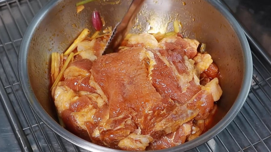 Marinate the pork