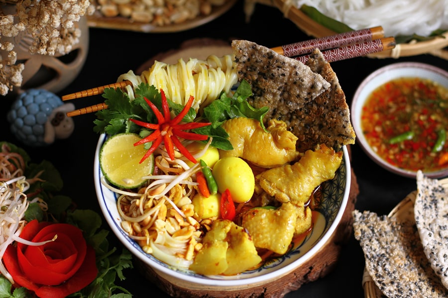 Mi Quang is a renowned noodle-based Vietnamese dish from Central Vietnam