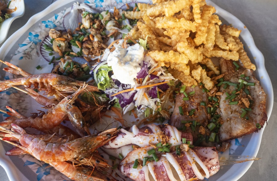 Try Fresh Local Seafood in Koh Tonsay