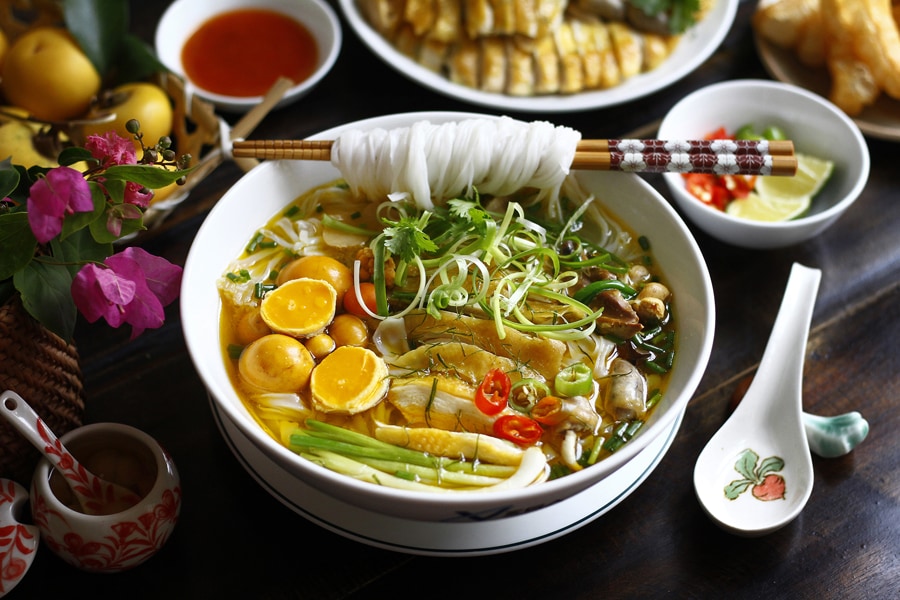 pho Ga consists of chicken in a light broth