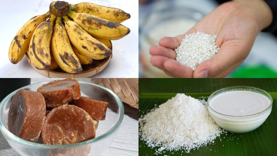 Main Ingredients For Making Che Chuoi